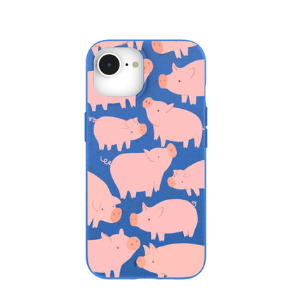 Electric Blue Piggies iPhone 16e/17e Case