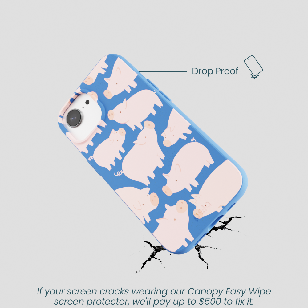 Electric Blue Piggies iPhone 16e/17e Case