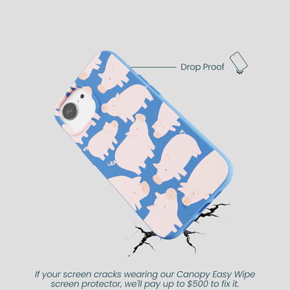 Electric Blue Piggies iPhone 16e/17e Case