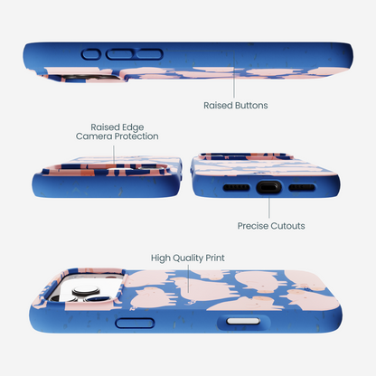 Electric Blue Piggies iPhone 17 Pro Max Case