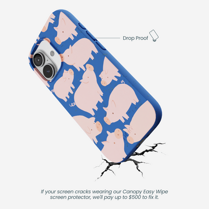 Electric Blue Piggies iPhone 17 Case