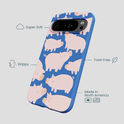 Electric Blue Piggies Google Pixel 10 Pro XL Case