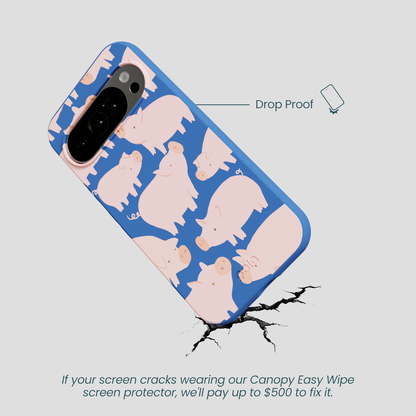 Electric Blue Piggies Google Pixel 10/10 Pro Case