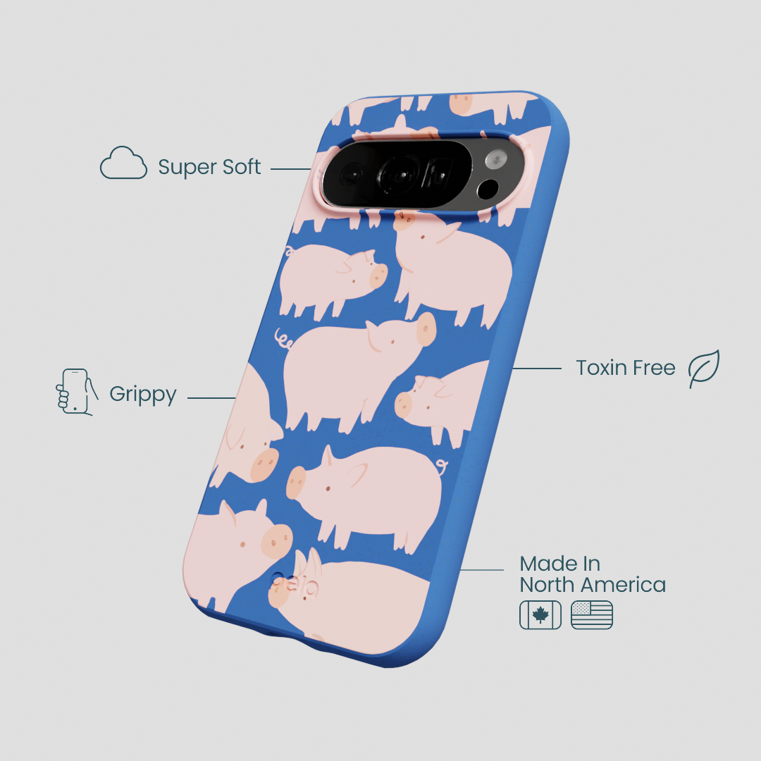 Electric Blue Piggies Google Pixel 10/10 Pro Case
