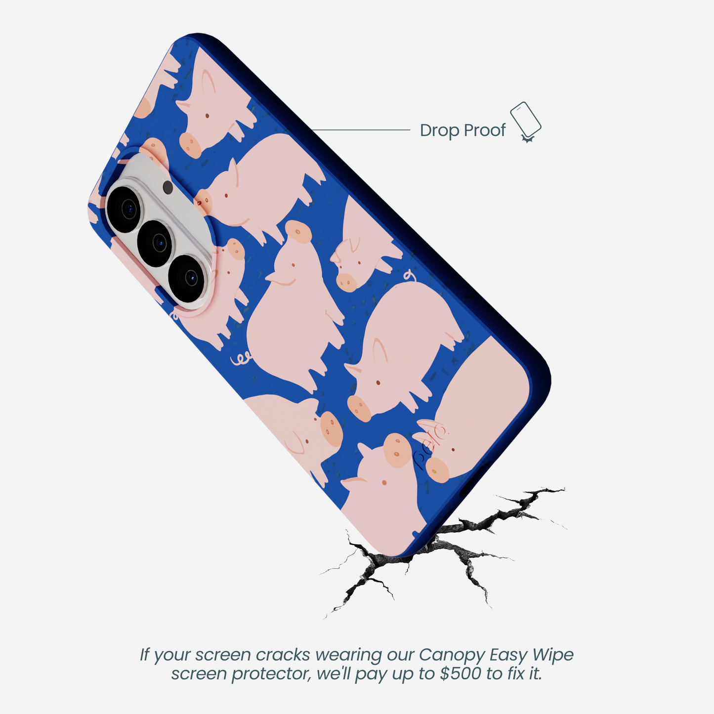 Electric Blue Piggies Samsung Galaxy S26 Case