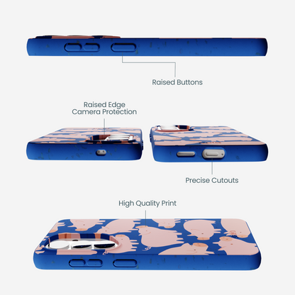 Electric Blue Piggies Samsung Galaxy S26 Case