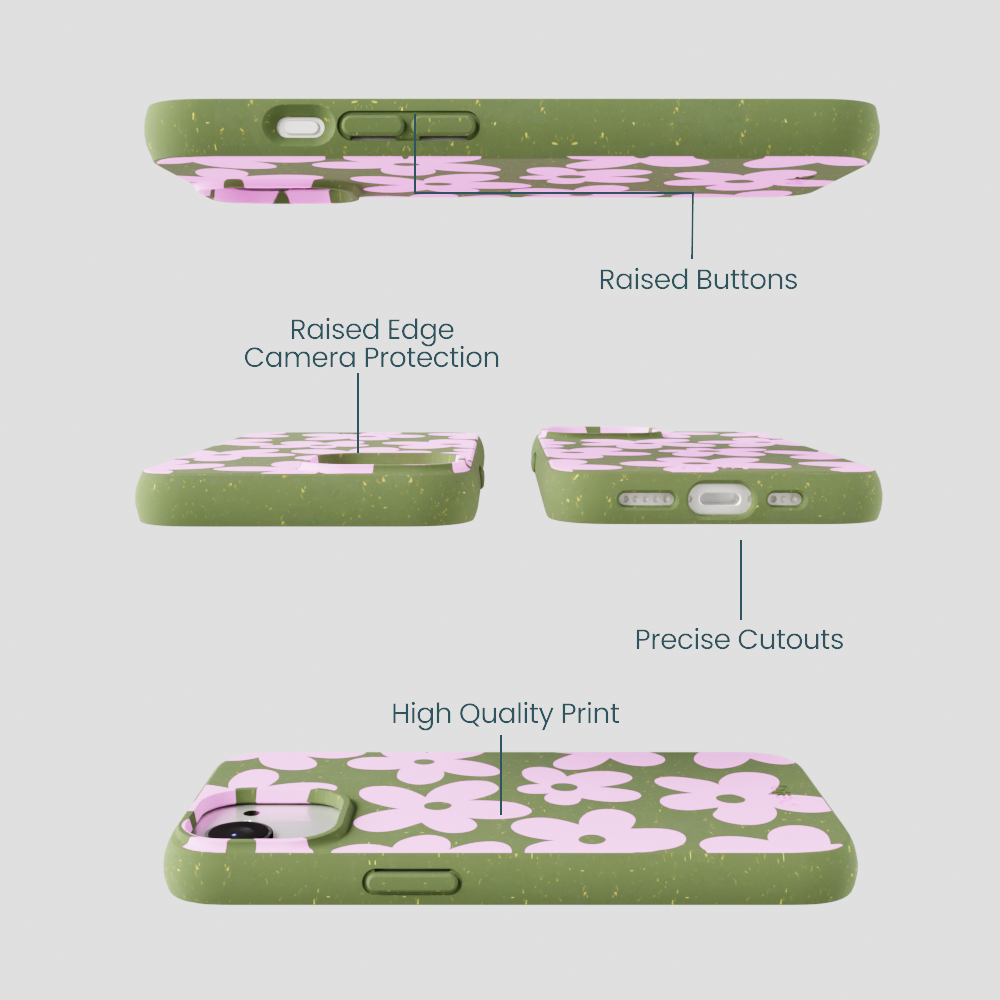 Forest Floor Pink Blooms iPhone 16e/17e Case