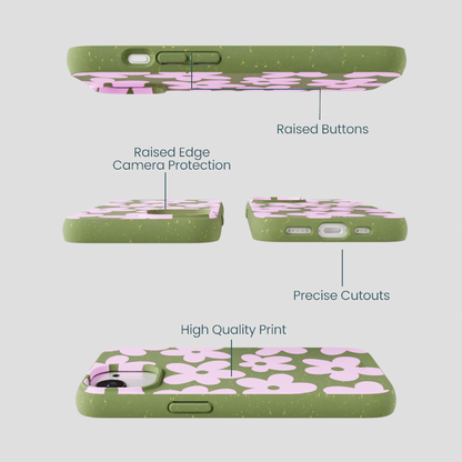 Forest Floor Pink Blooms iPhone 16e/17e Case