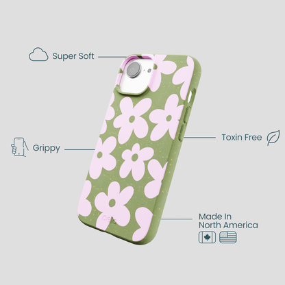 Forest Floor Pink Blooms iPhone 16e/17e Case