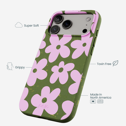 Forest Floor Pink Blooms iPhone 17 Pro Max Case