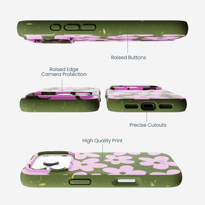 Forest Floor Pink Blooms iPhone 17 Pro Case