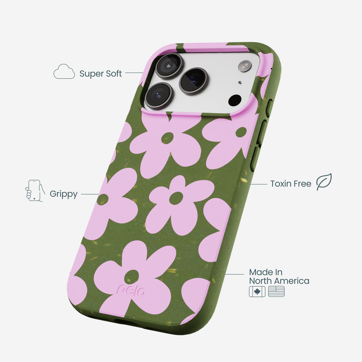 Forest Floor Pink Blooms iPhone 17 Pro Case