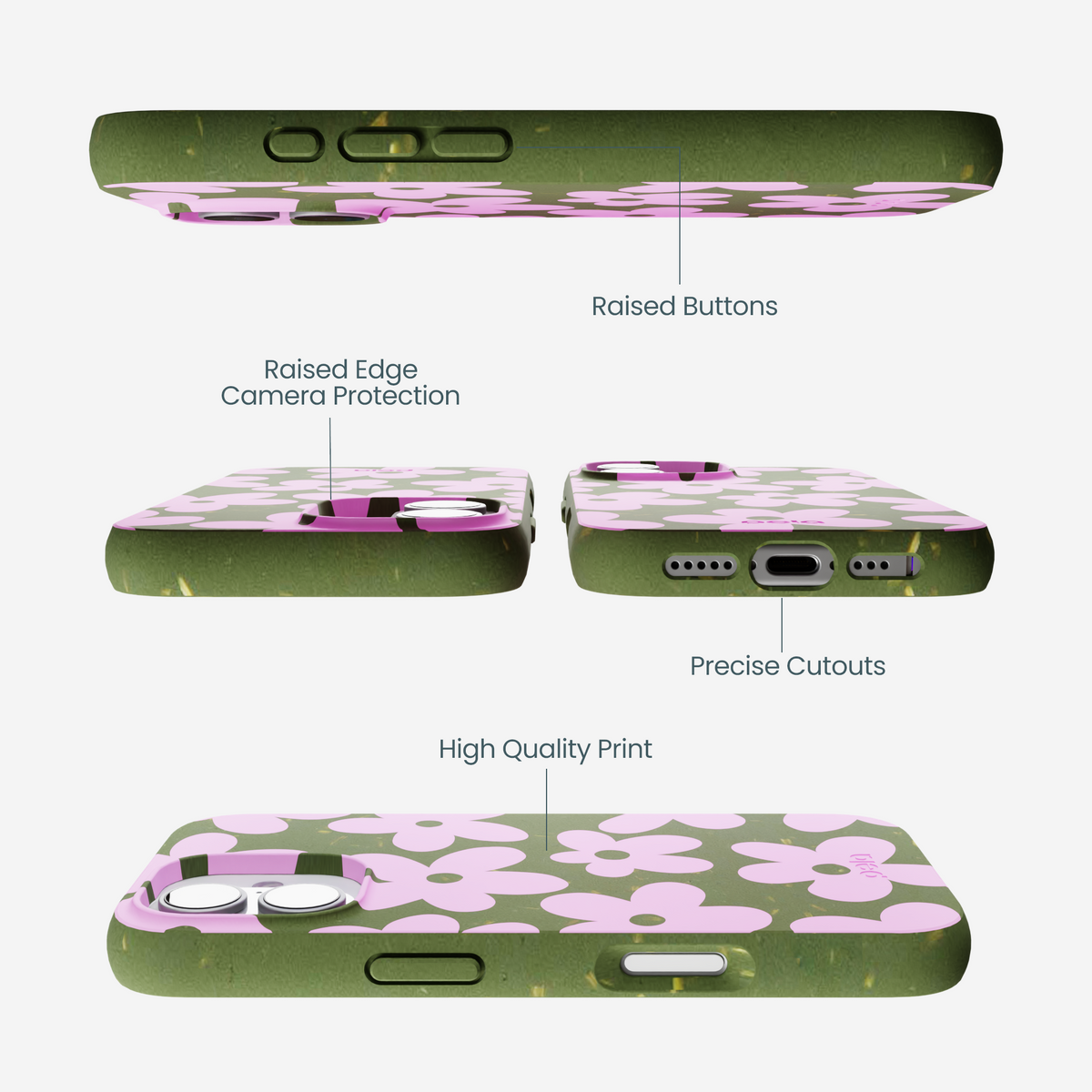 Forest Floor Pink Blooms iPhone 17 Case