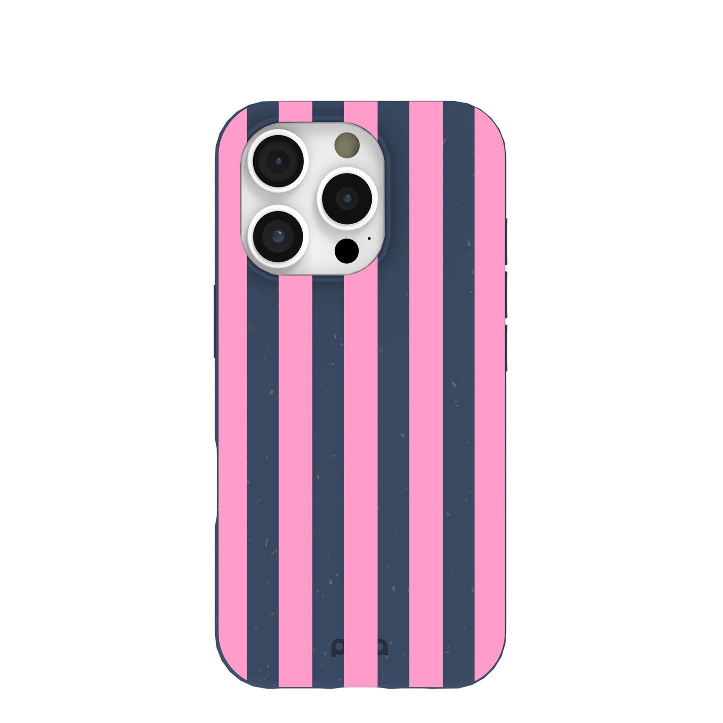 Navy Blue Pink Dream Stripes iPhone 16 Pro Case