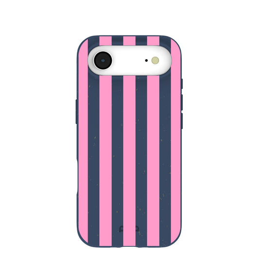 Navy Blue Pink Dream Stripes iPhone Air Case