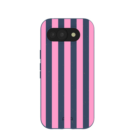 Navy Blue Pink Dream Stripes Google Pixel 10a Case