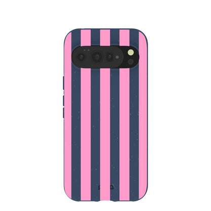 Navy Blue Pink Dream Stripes Google Pixel 10 Pro XL Case