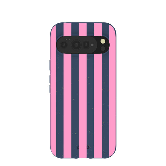 Navy Blue Pink Dream Stripes Google Pixel 10 Pro XL Case
