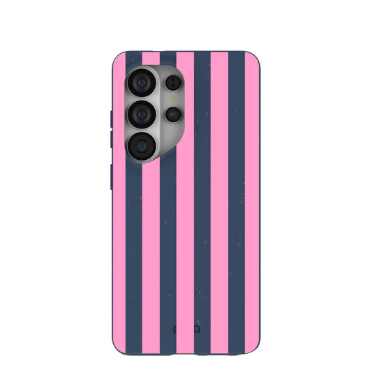 Navy Blue Pink Dream Stripes Samsung Galaxy S26 Ultra Case