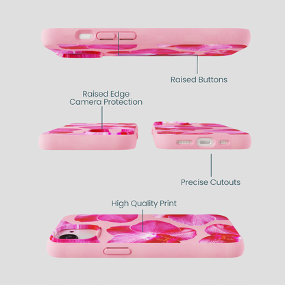 Bubblegum Pink Pink Orchids iPhone 16e/17e Case