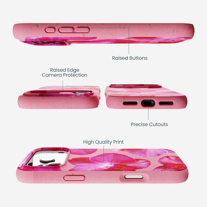 Bubblegum Pink Pink Orchids iPhone 17 Pro Max Case
