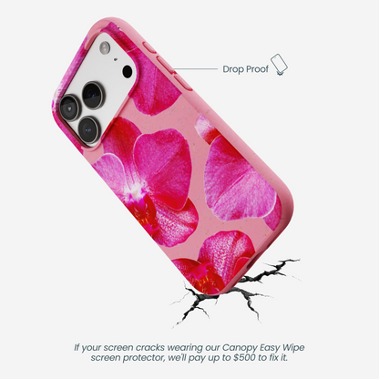 Bubblegum Pink Pink Orchids iPhone 17 Pro Case