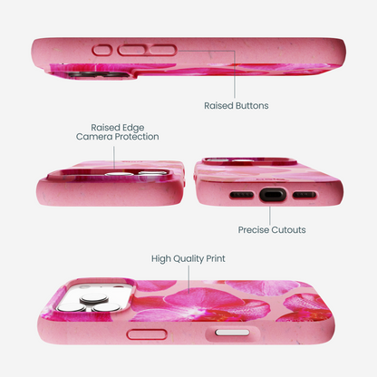 Bubblegum Pink Pink Orchids iPhone 17 Pro Case