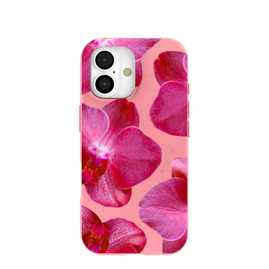 Bubblegum Pink Pink Orchids iPhone 17 Case
