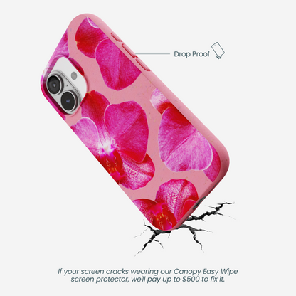 Bubblegum Pink Pink Orchids iPhone 17 Case