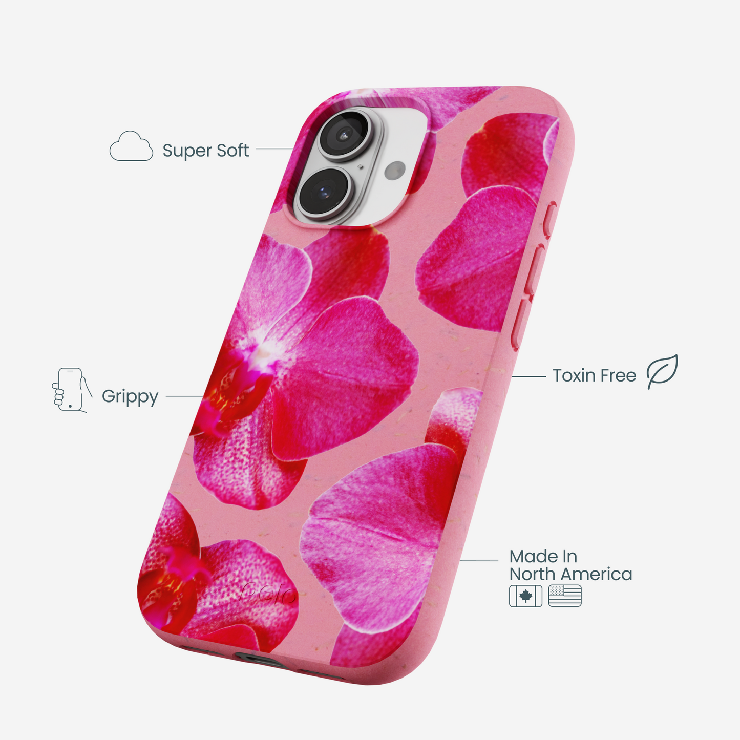 Bubblegum Pink Pink Orchids iPhone 17 Case