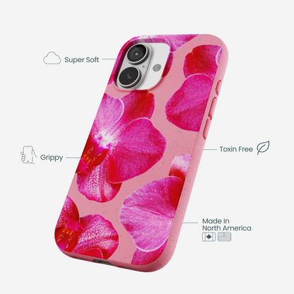 Bubblegum Pink Pink Orchids iPhone 17 Case