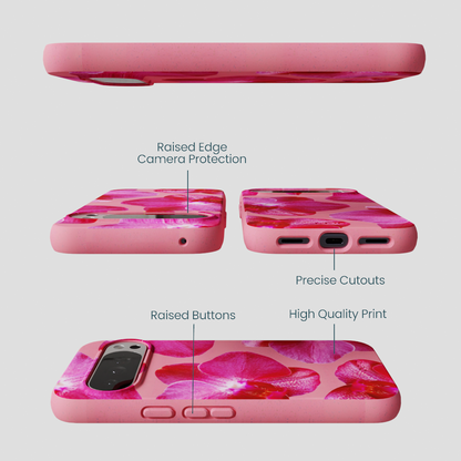Bubblegum Pink Pink Orchids Google Pixel 10 Pro XL Case