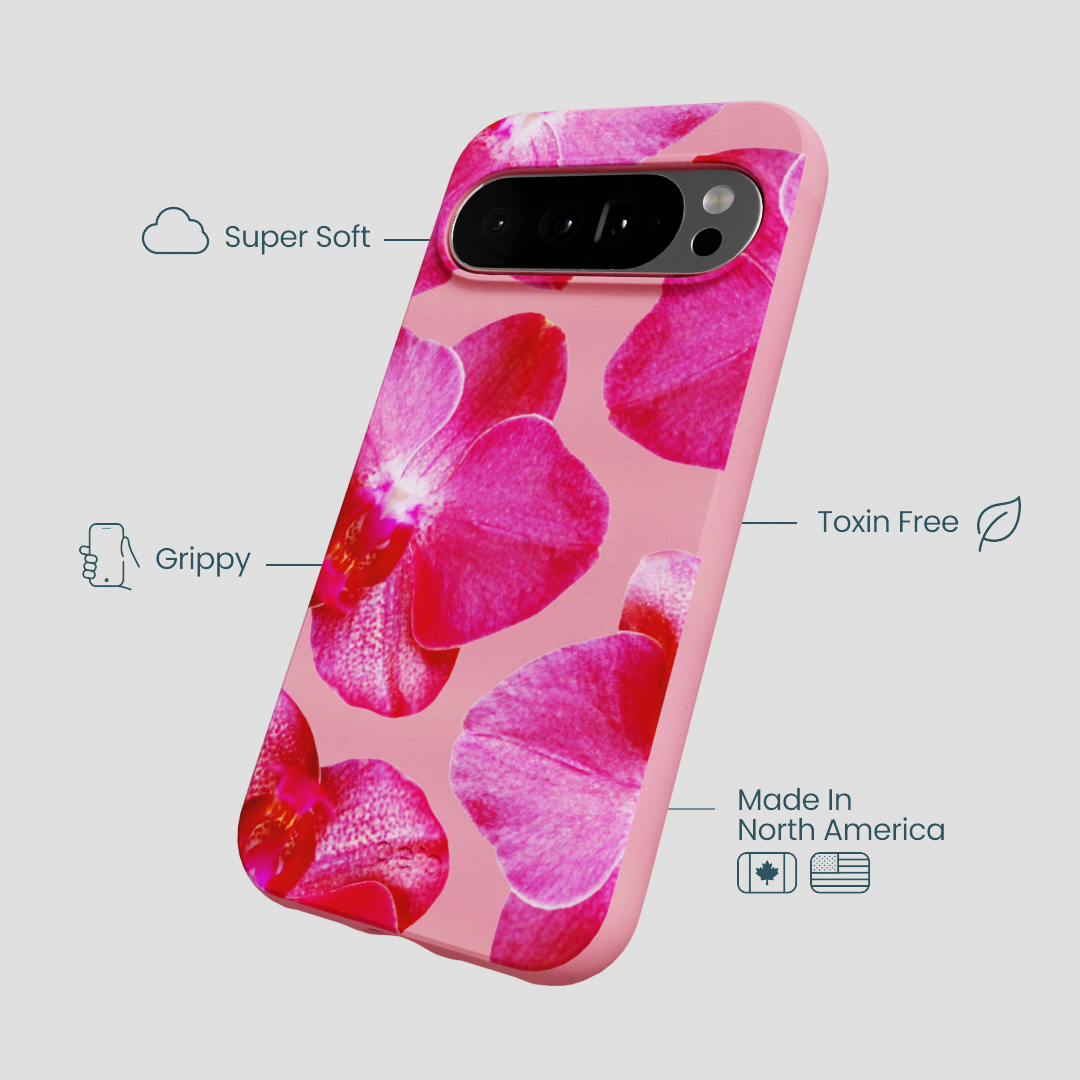 Bubblegum Pink Pink Orchids Google Pixel 10 Pro XL Case