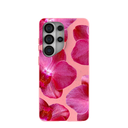 Bubblegum Pink Pink Orchids Samsung Galaxy S26 Ultra Case