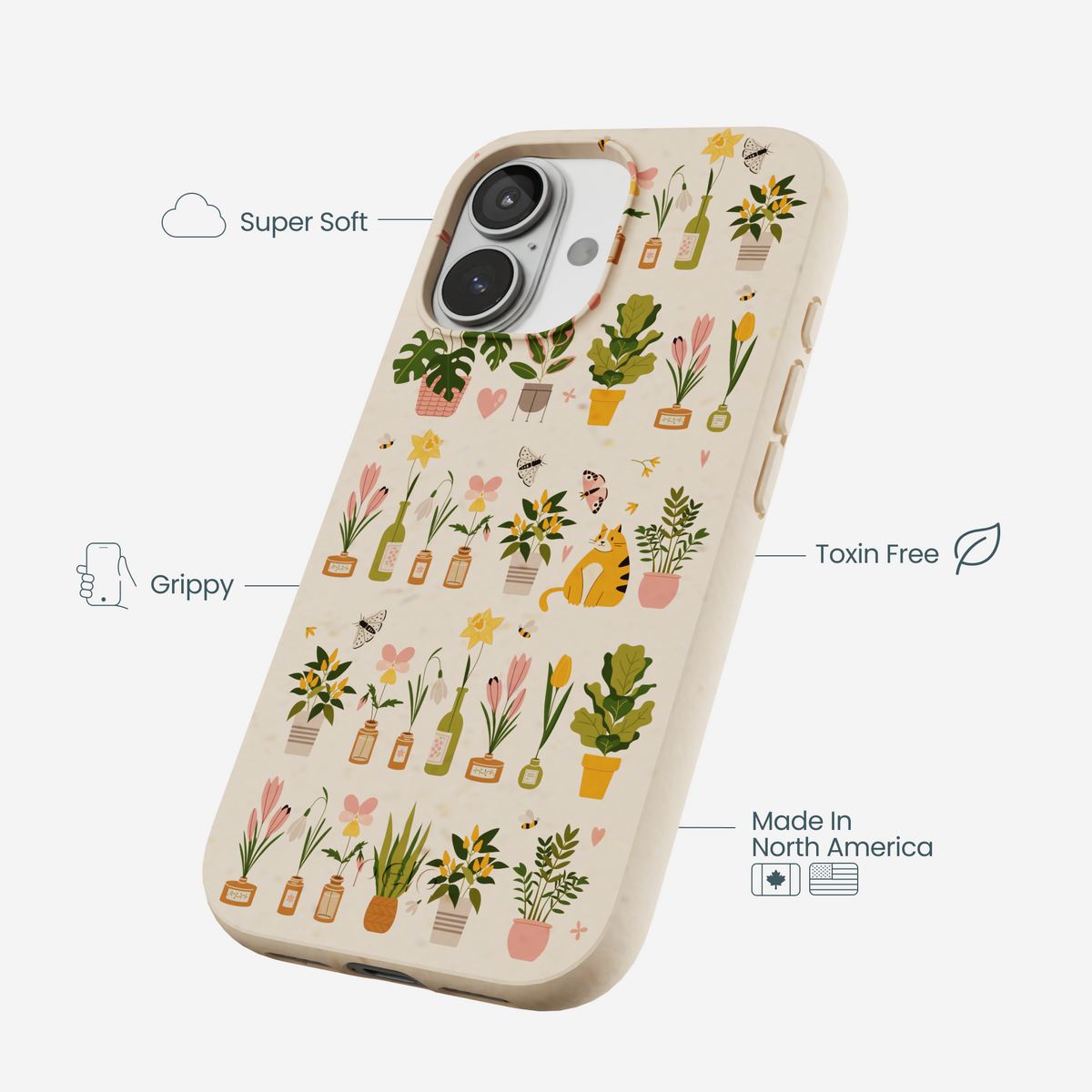 Seashell Plants and Blooms iPhone 17 Case