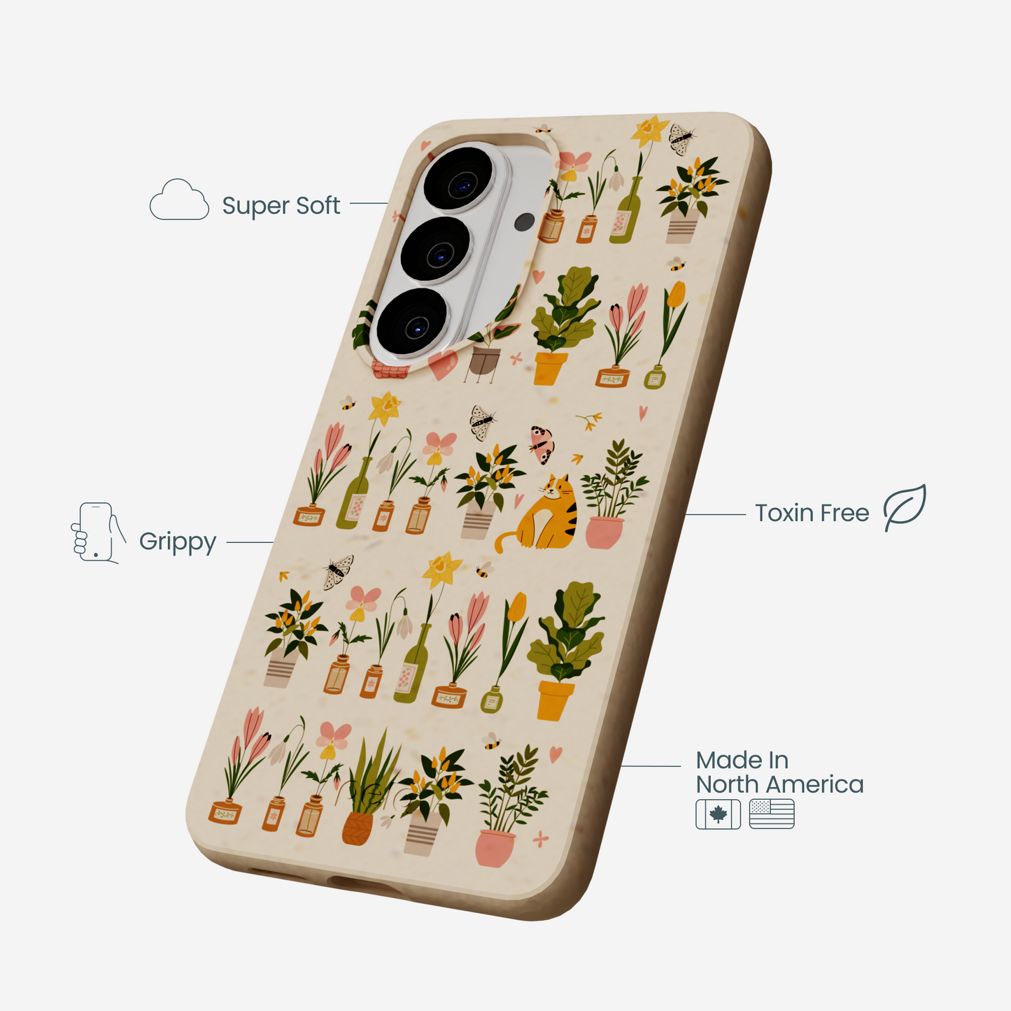 Seashell Plants and Blooms Samsung Galaxy S26 Case