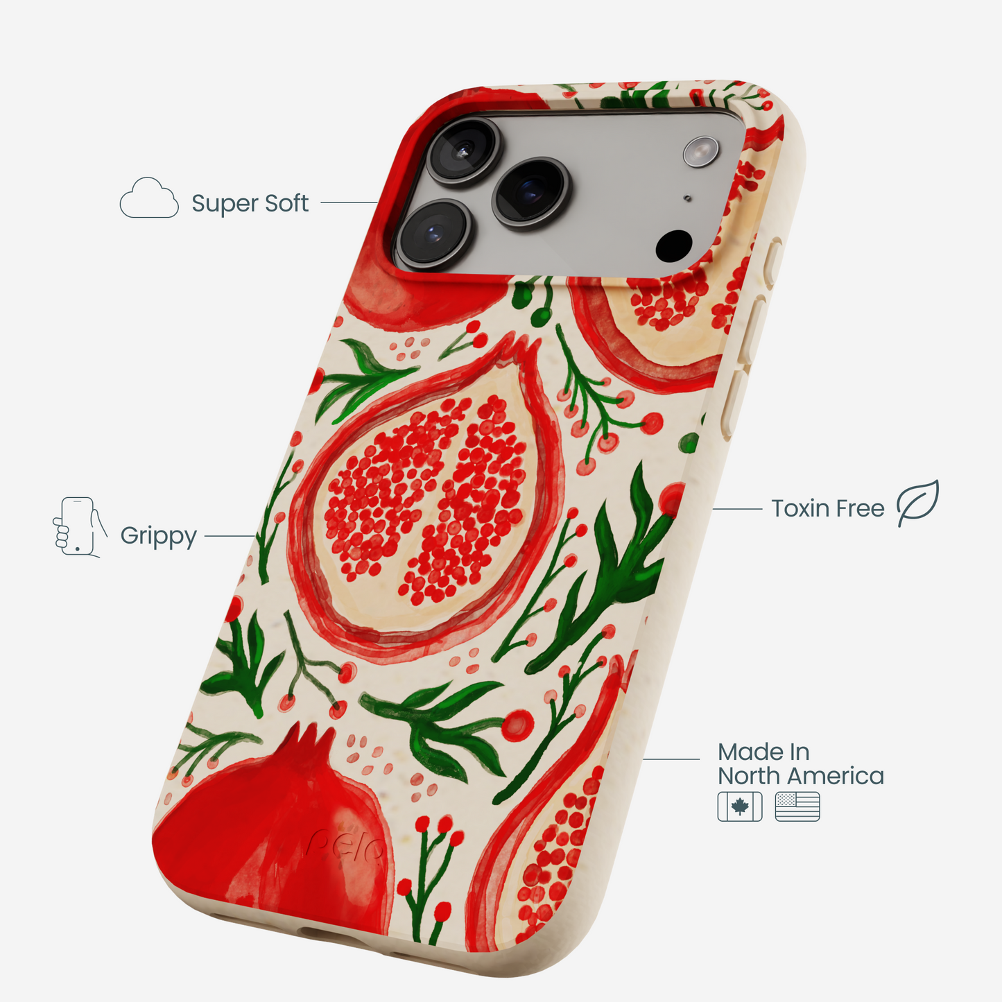 Seashell Pomegranate Cheer iPhone 17 Pro Max Case