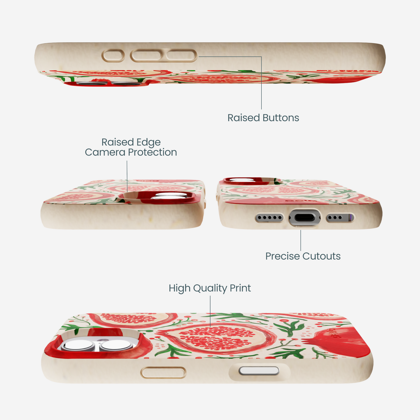Seashell Pomegranate Cheer iPhone 17 Case