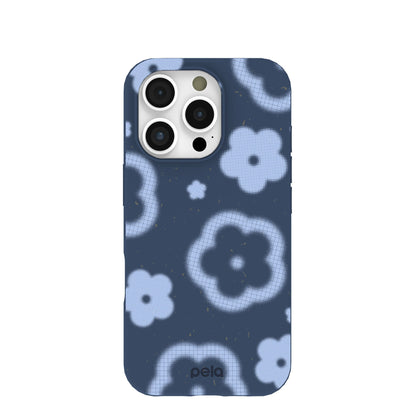 Navy Blue Poppie iPhone 16 Pro Case