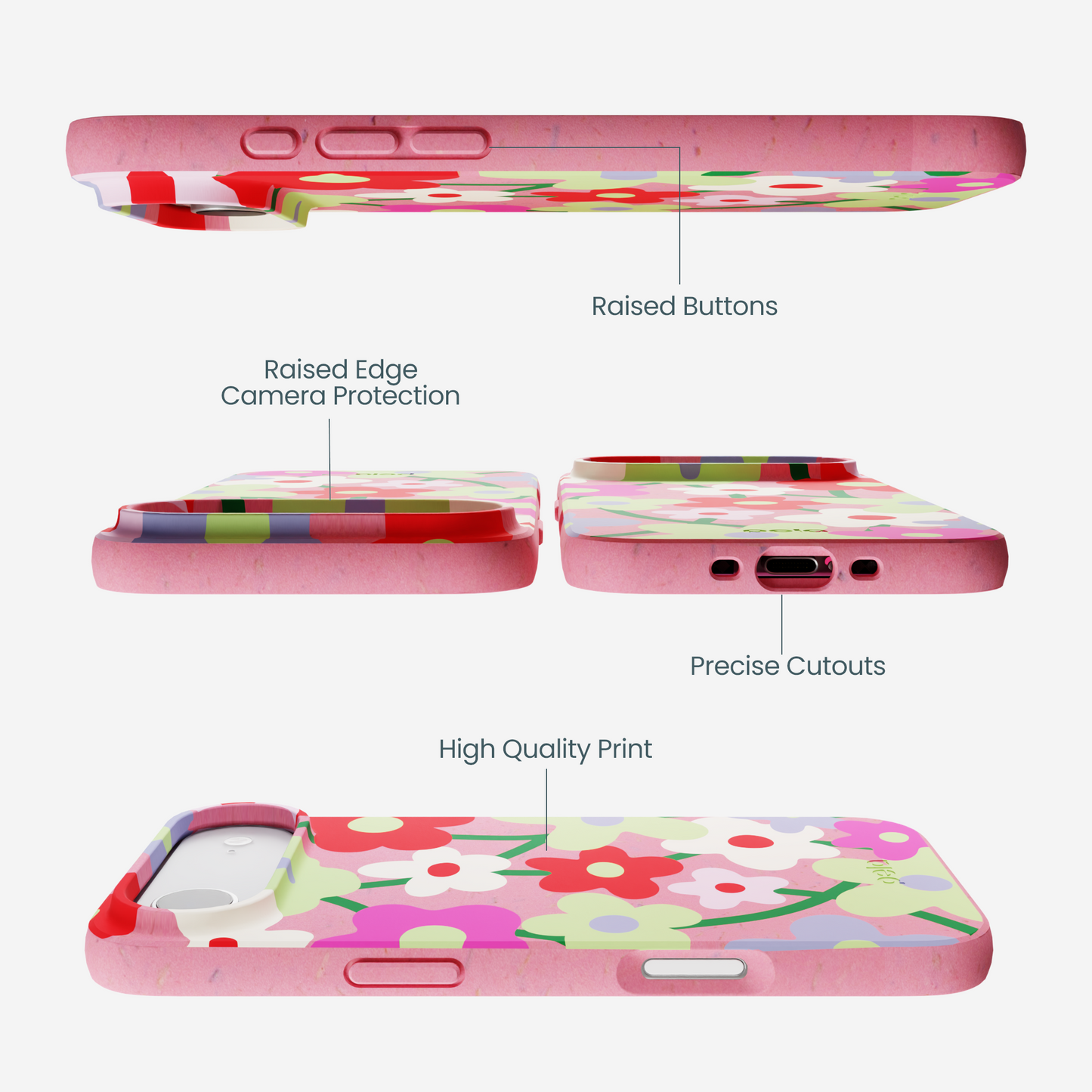 Bubblegum Pink Poppy Flora iPhone Air Case