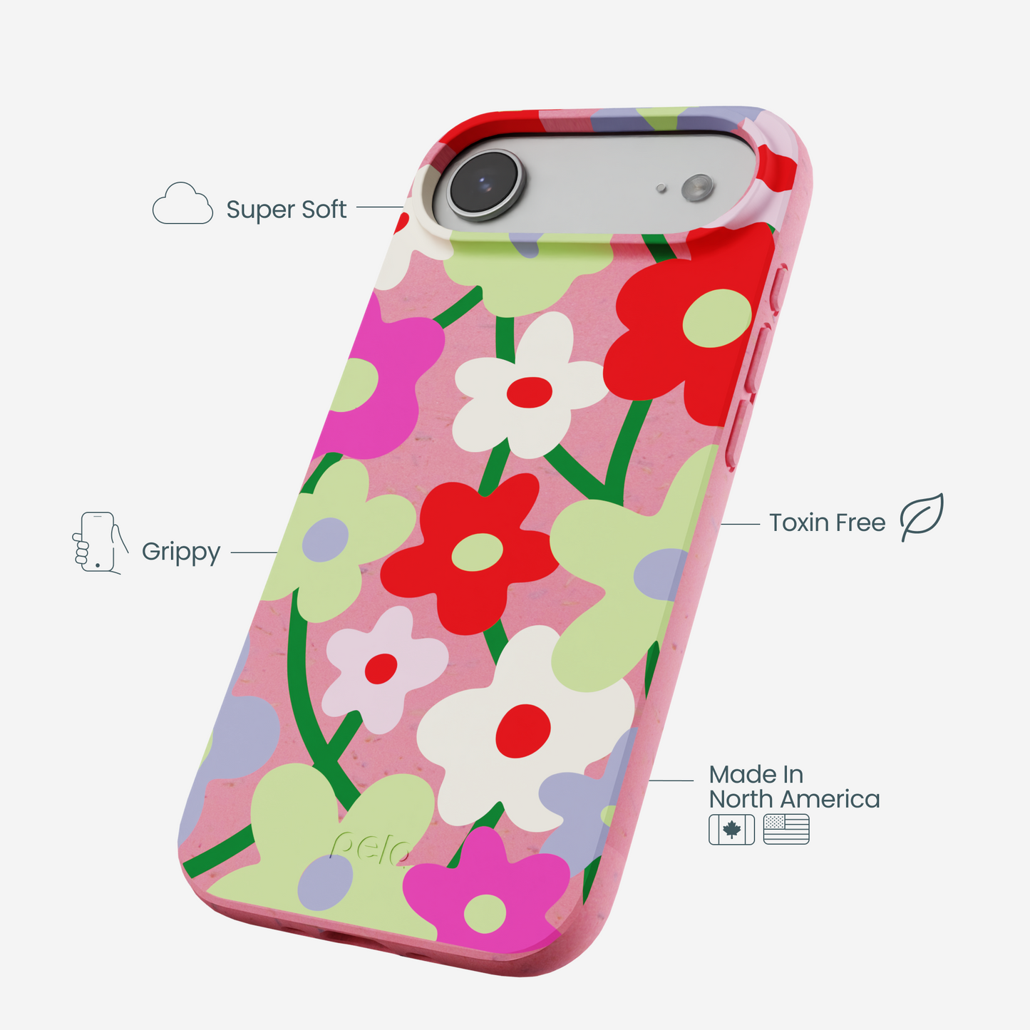 Bubblegum Pink Poppy Flora iPhone Air Case