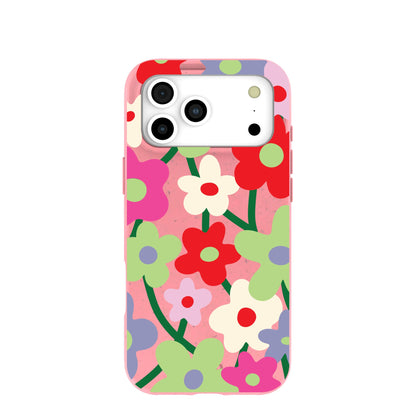 Bubblegum Pink Poppy Flora iPhone 17 Pro Max Case