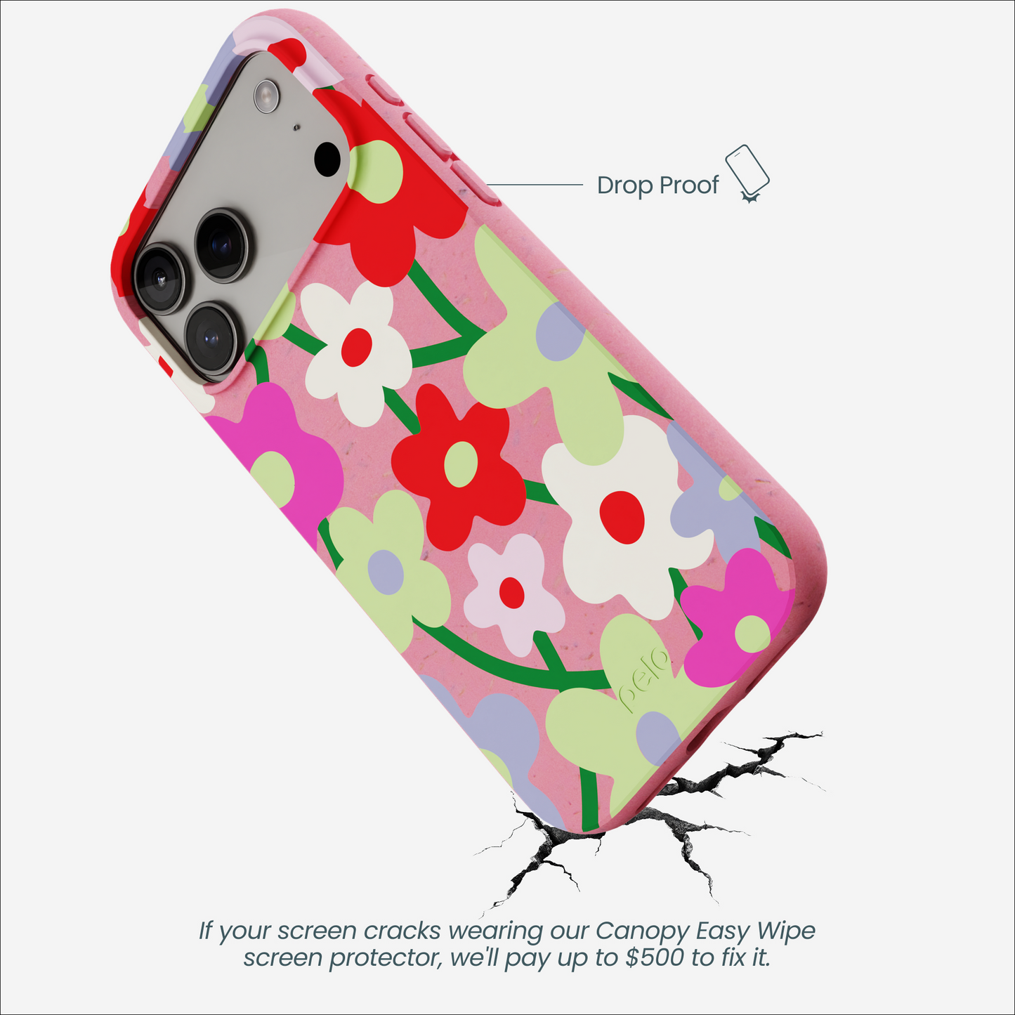 Bubblegum Pink Poppy Flora iPhone 17 Pro Max Case