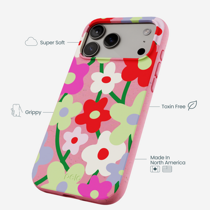 Bubblegum Pink Poppy Flora iPhone 17 Pro Max Case