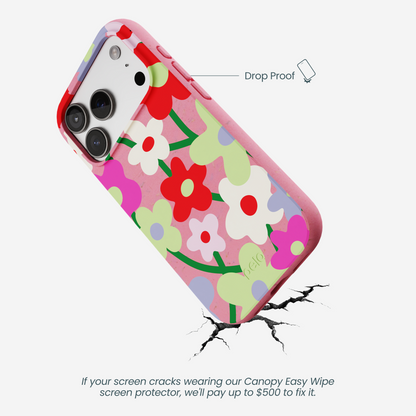 Bubblegum Pink Poppy Flora iPhone 17 Pro Case