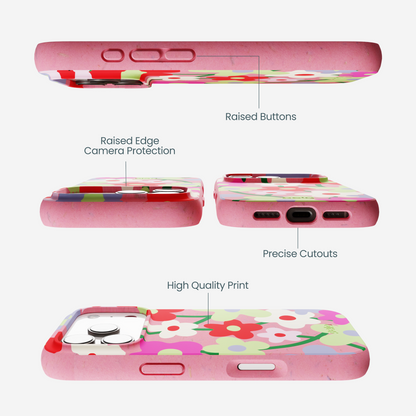 Bubblegum Pink Poppy Flora iPhone 17 Pro Case