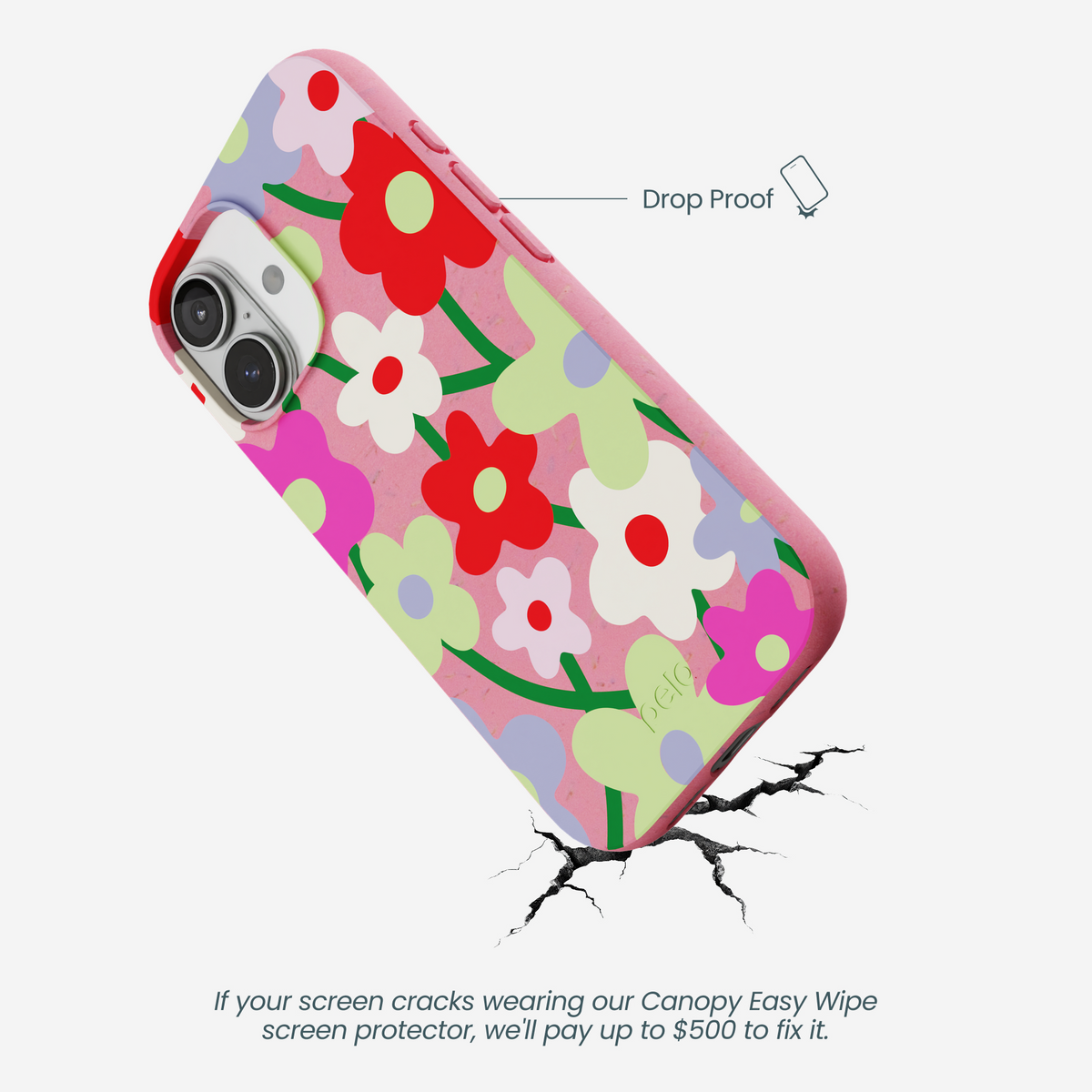 Bubblegum Pink Poppy Flora iPhone 17 Case
