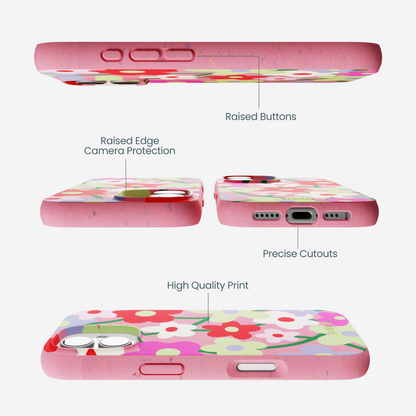 Bubblegum Pink Poppy Flora iPhone 17 Case