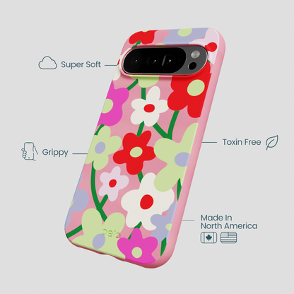 Bubblegum Pink Poppy Flora Google Pixel 10 Pro XL Case