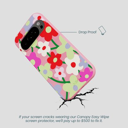 Bubblegum Pink Poppy Flora Google Pixel 10/10 Pro Case